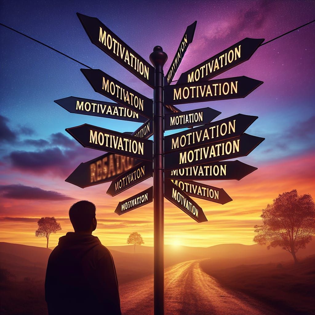 Motivational Street Sign at Twilight