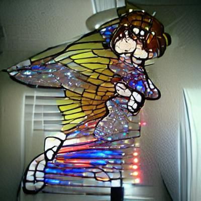 Stained Glass Angel Art