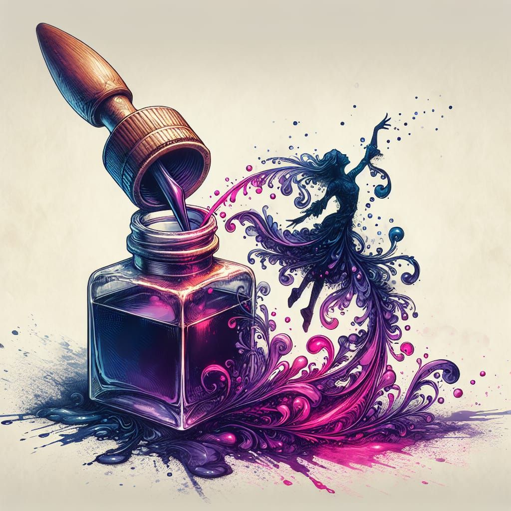 Ink Dance: A Fantastical Matte Painting