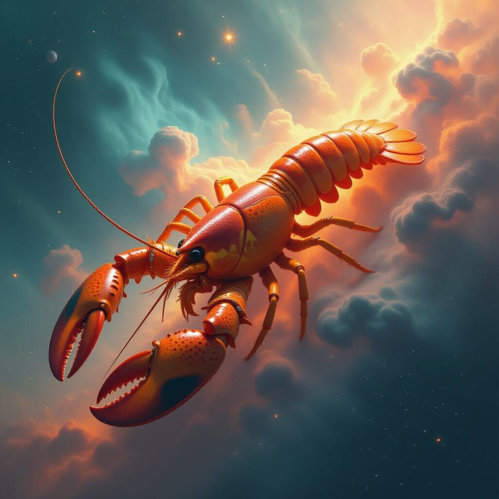 Lobster Nebula Spectacular in Epic Concept Art Style