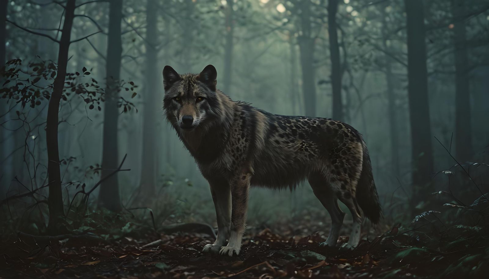 Spotted Wolf: A Cinematic Hybrid Animal