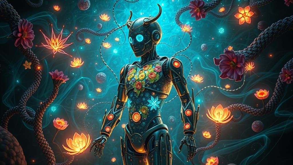 Dreamlike Robots in a Labyrinth of Light and Color