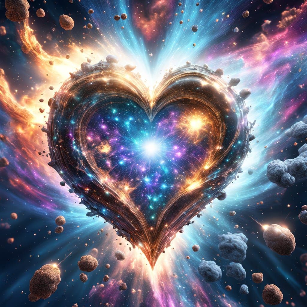 Celestial Being Emerges from Nebula in Hyperrealism