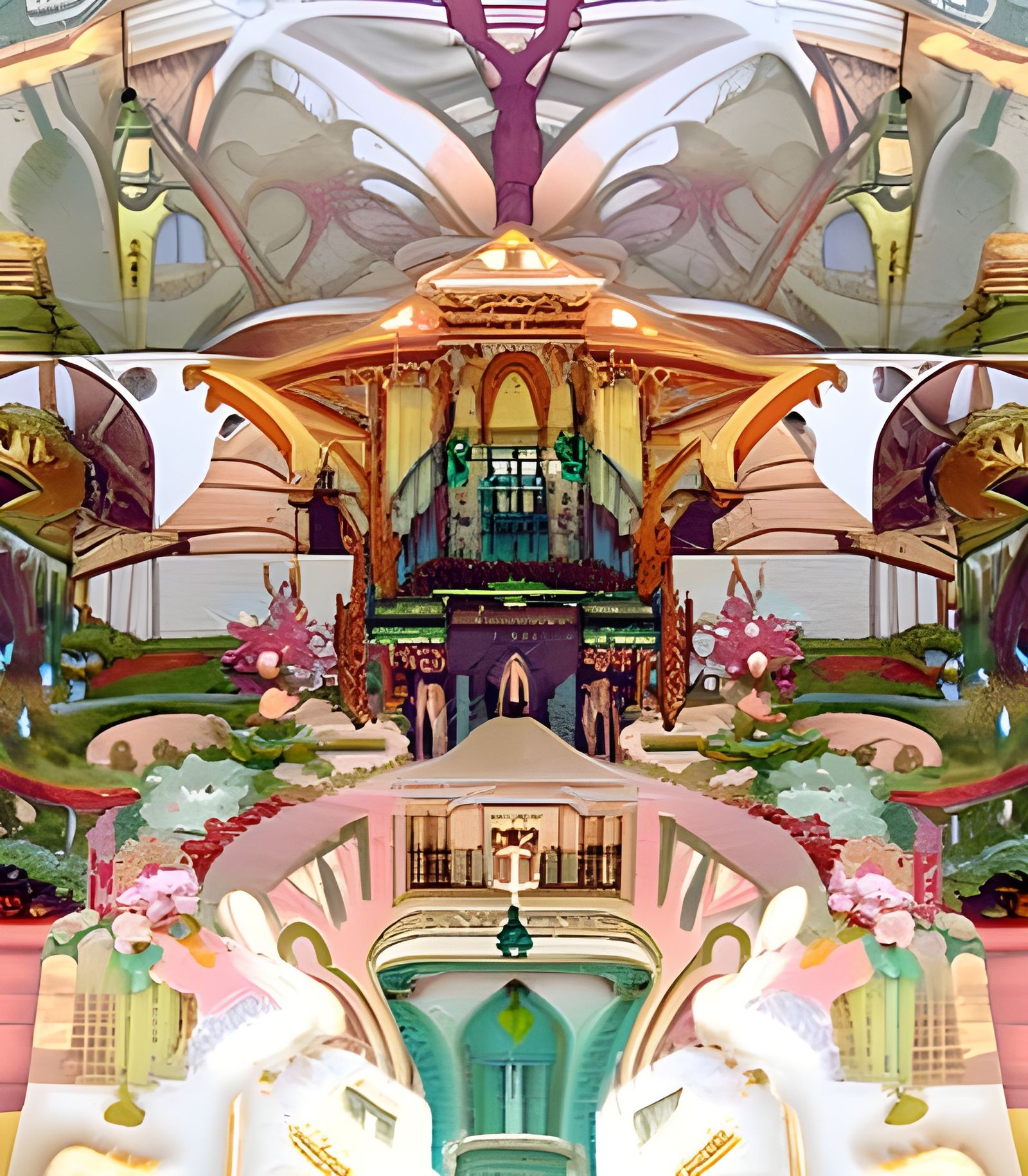 Magical Pavilion in Art Nouveau Style