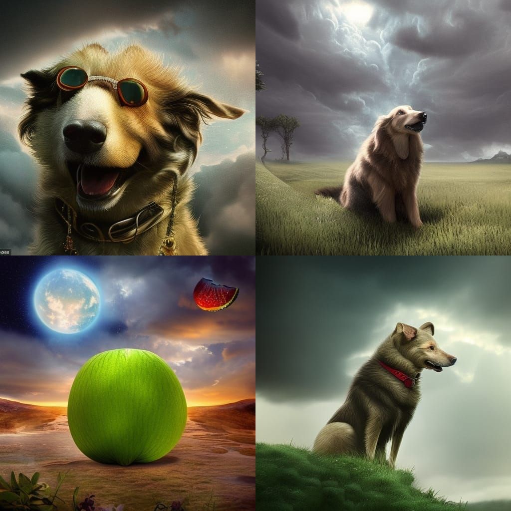 Dramatic Digital Painting of a Melon Collie