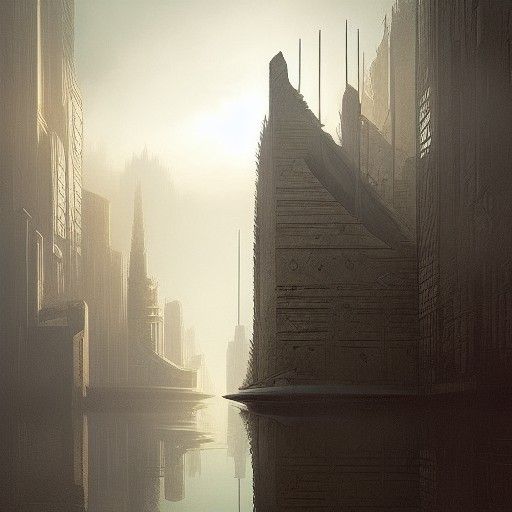 Sinister Floating Roman City by Greg Rutkowski