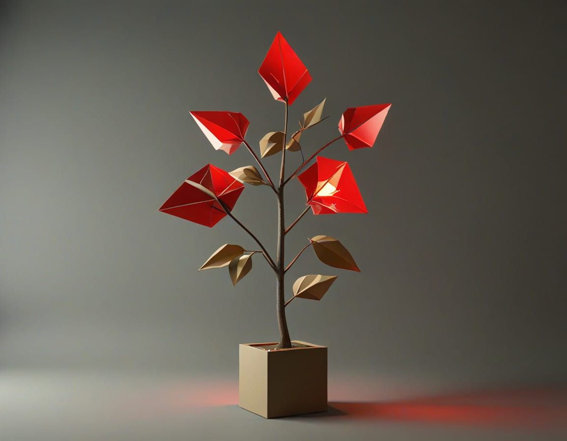 Intriguing Sapling in a Futuristic Landscape