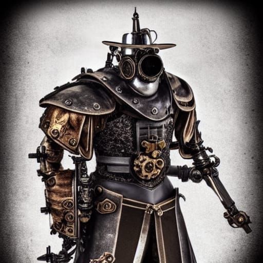 Steampunk Knight with Engine