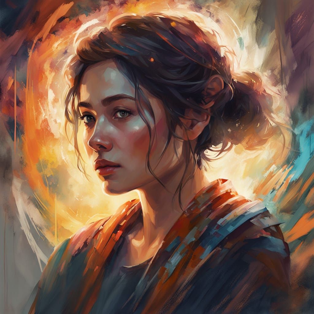 Woman Comes Alive in Ethereal Digital Portrait Painting
