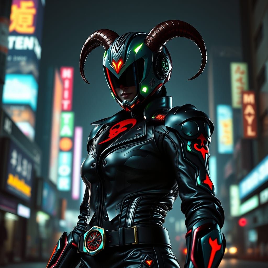 Kamen Rider Jester in Cyberpunk Armor