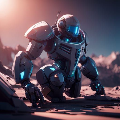 Intricate Sci-Fi Mech in Cinematic Style