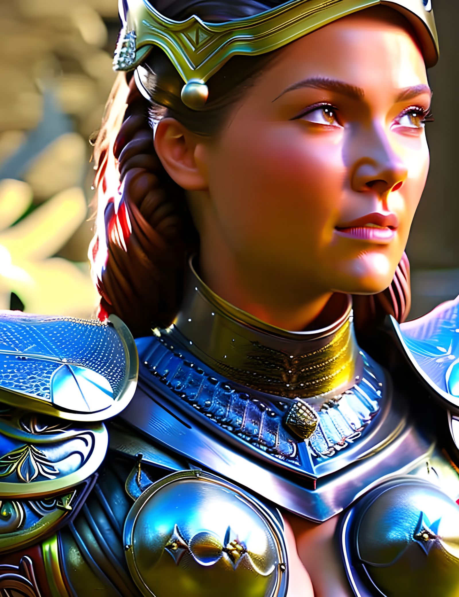 Princess Belle as Medieval Knight in Hyperrealism