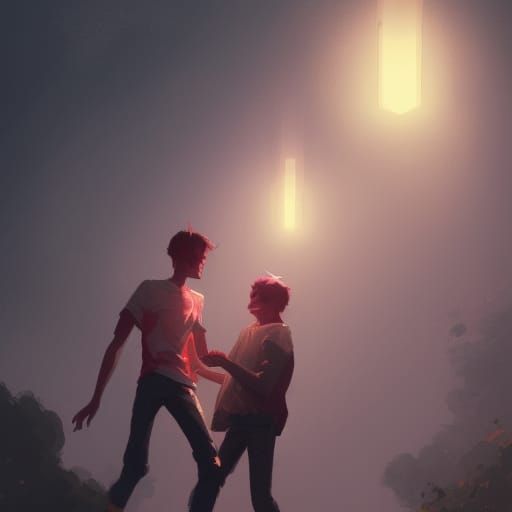 Two Boys in Love: Trending Artstation Concept Art