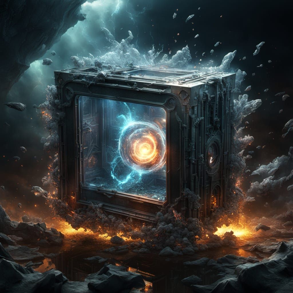 Plasma Explosion Inside Wrinkled Metal and Glass