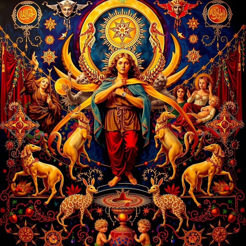 Masterpiece Painting of Beauty and Truth