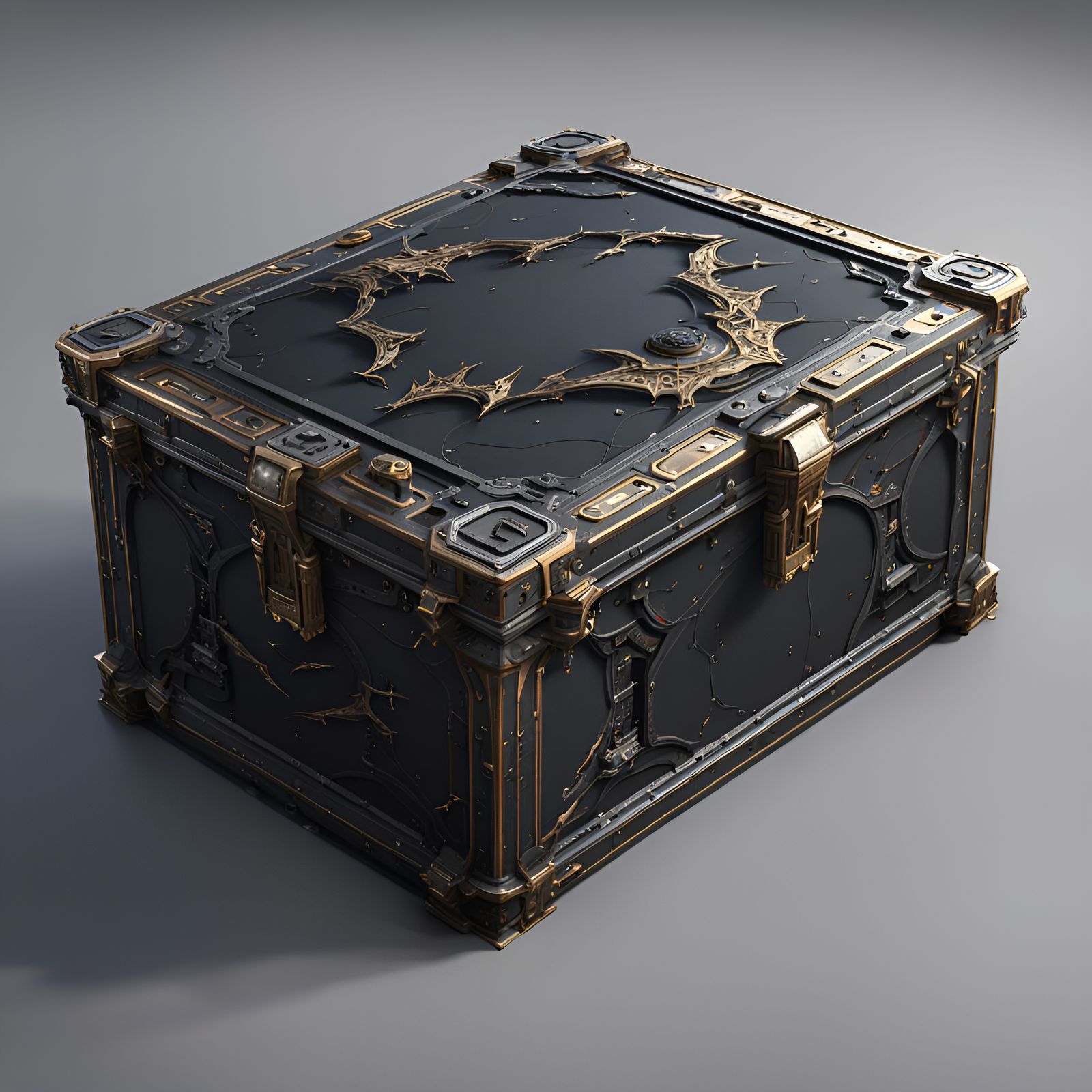 Black Box on Gray Plane: Detailed Matte Painting