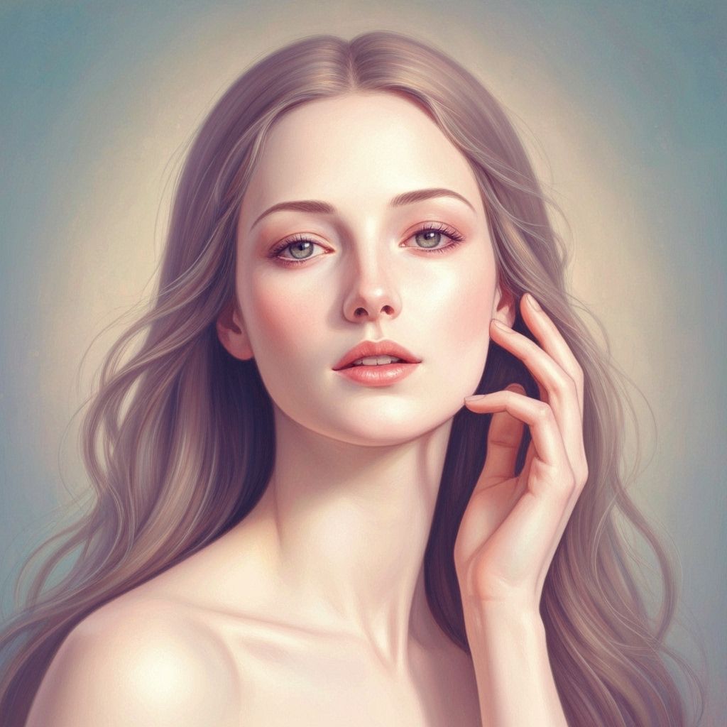 Ethereal Beauty Portrait in Pre-Raphaelite Style