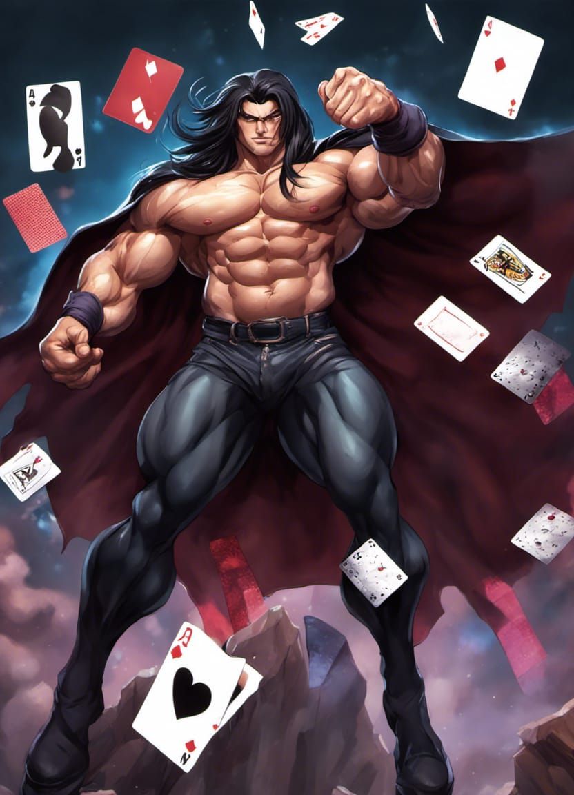 Anime Bodybuilder Magician Casting Spells