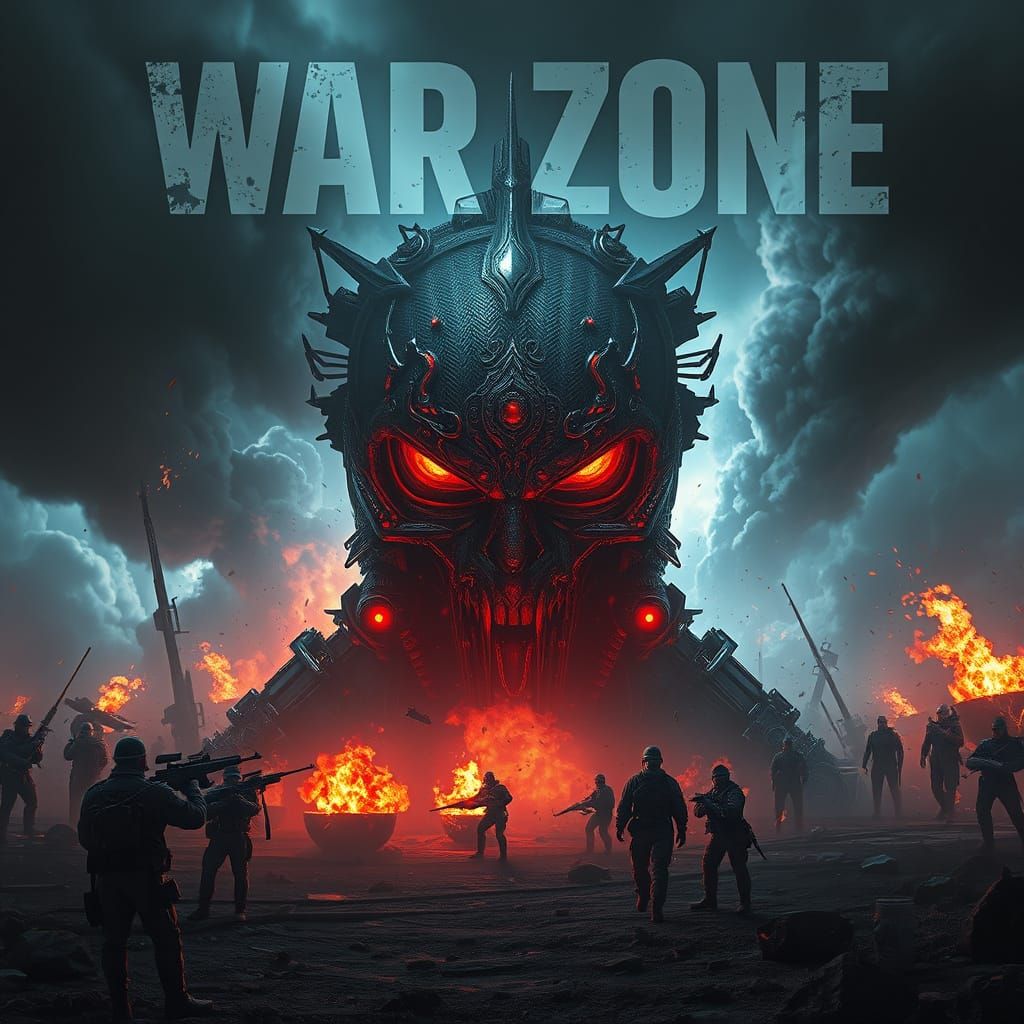 Epic 4K Digital Matte Painting of a War-Torn Landscape