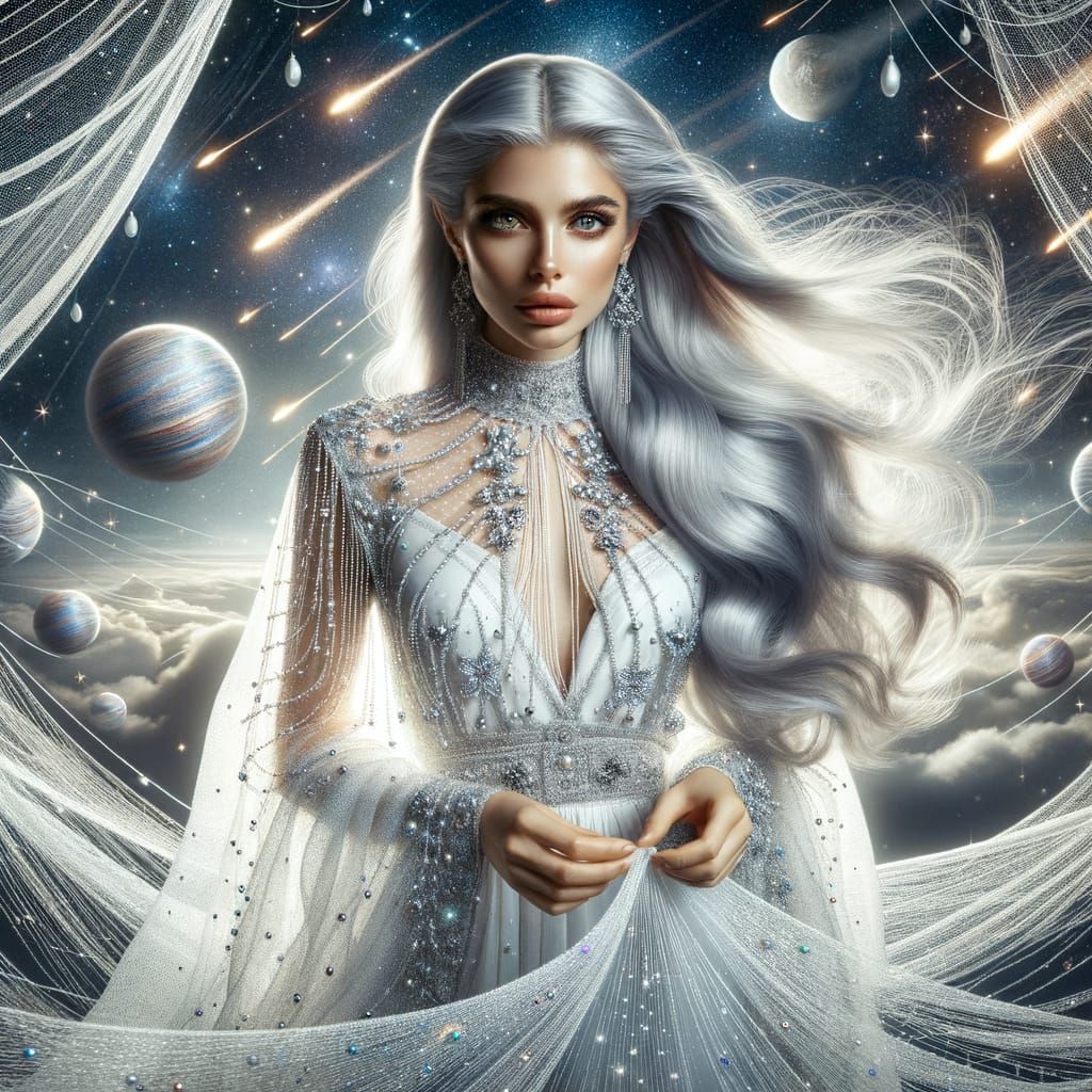 Ethereal Middle-Eastern Beauty Weaves Dreams with Celestial ...