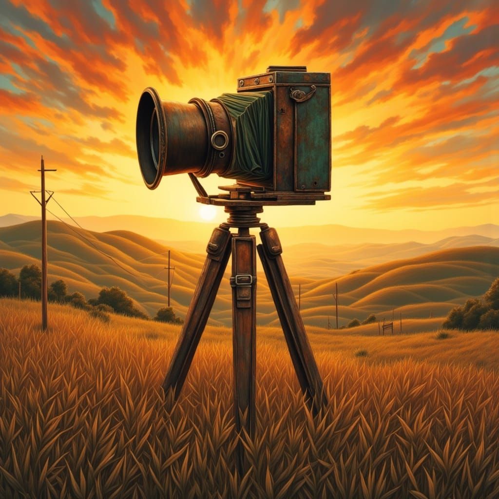 Abstract Expressionist Oil Painting in Neo-Impressionist Sty...