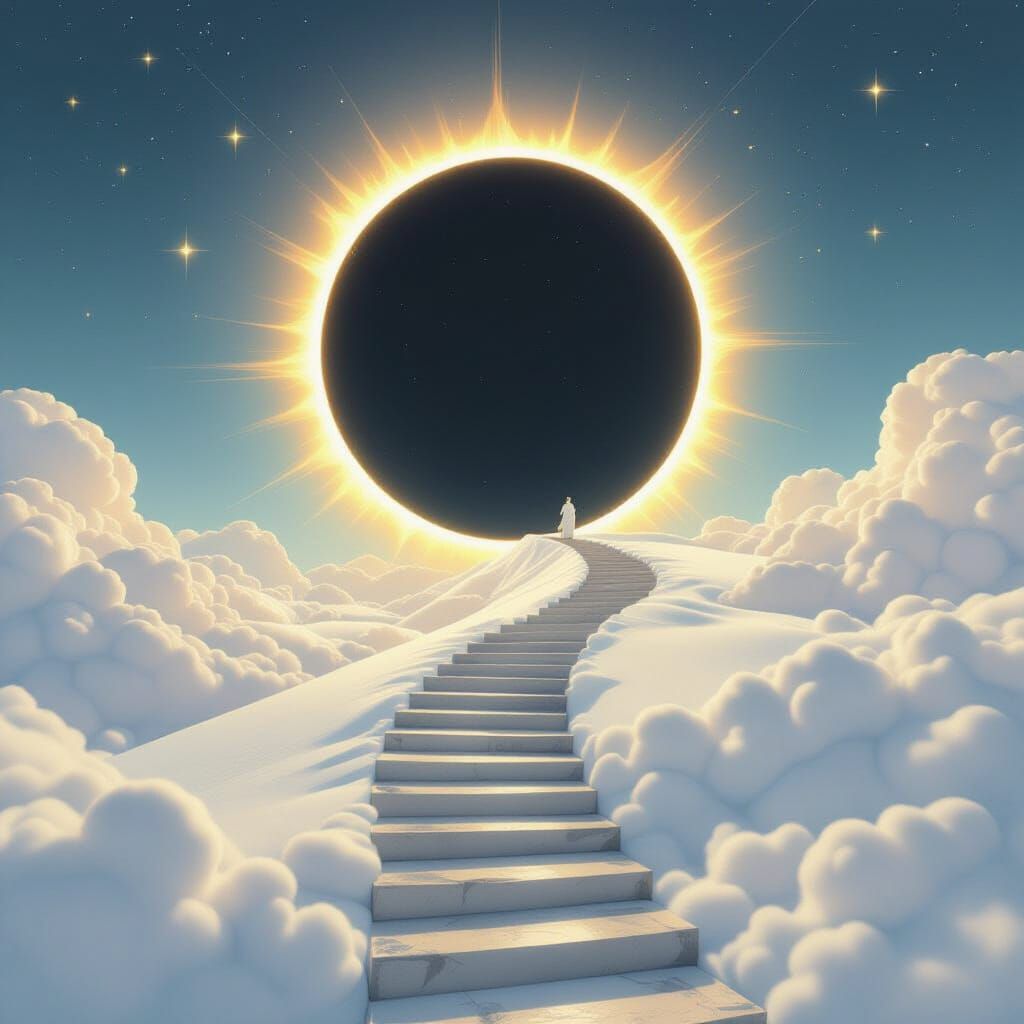 Stairway to the Stars Under a Black Sun