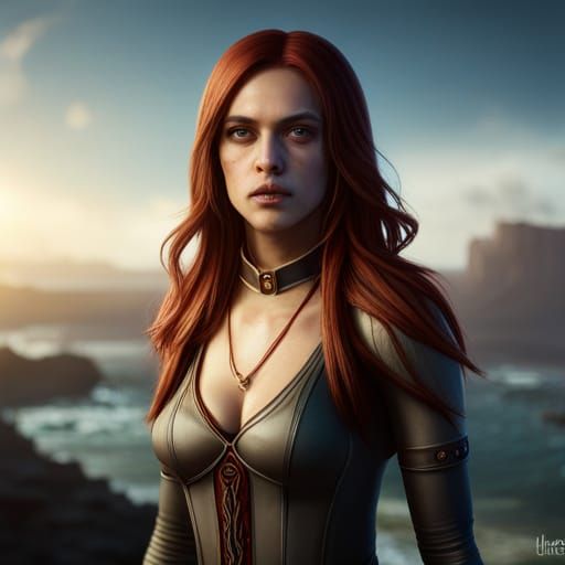 Grace the Human as Tate Mcrae: Detailed Matte Painting