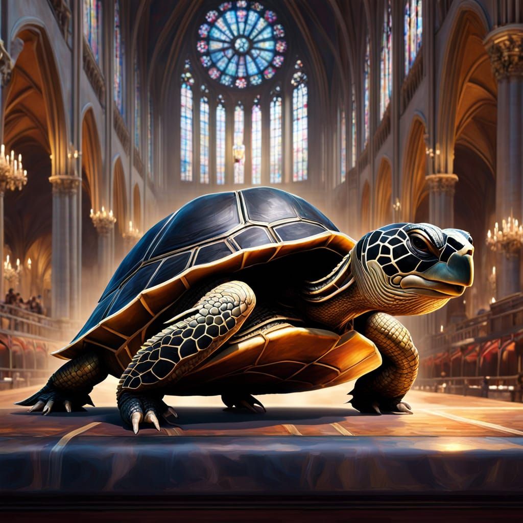 Turtle hunchback of the  notre dame