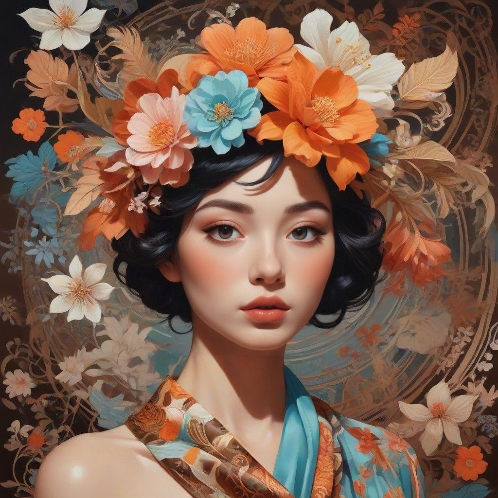 Earth-Toned Pop Surrealist Tapestry