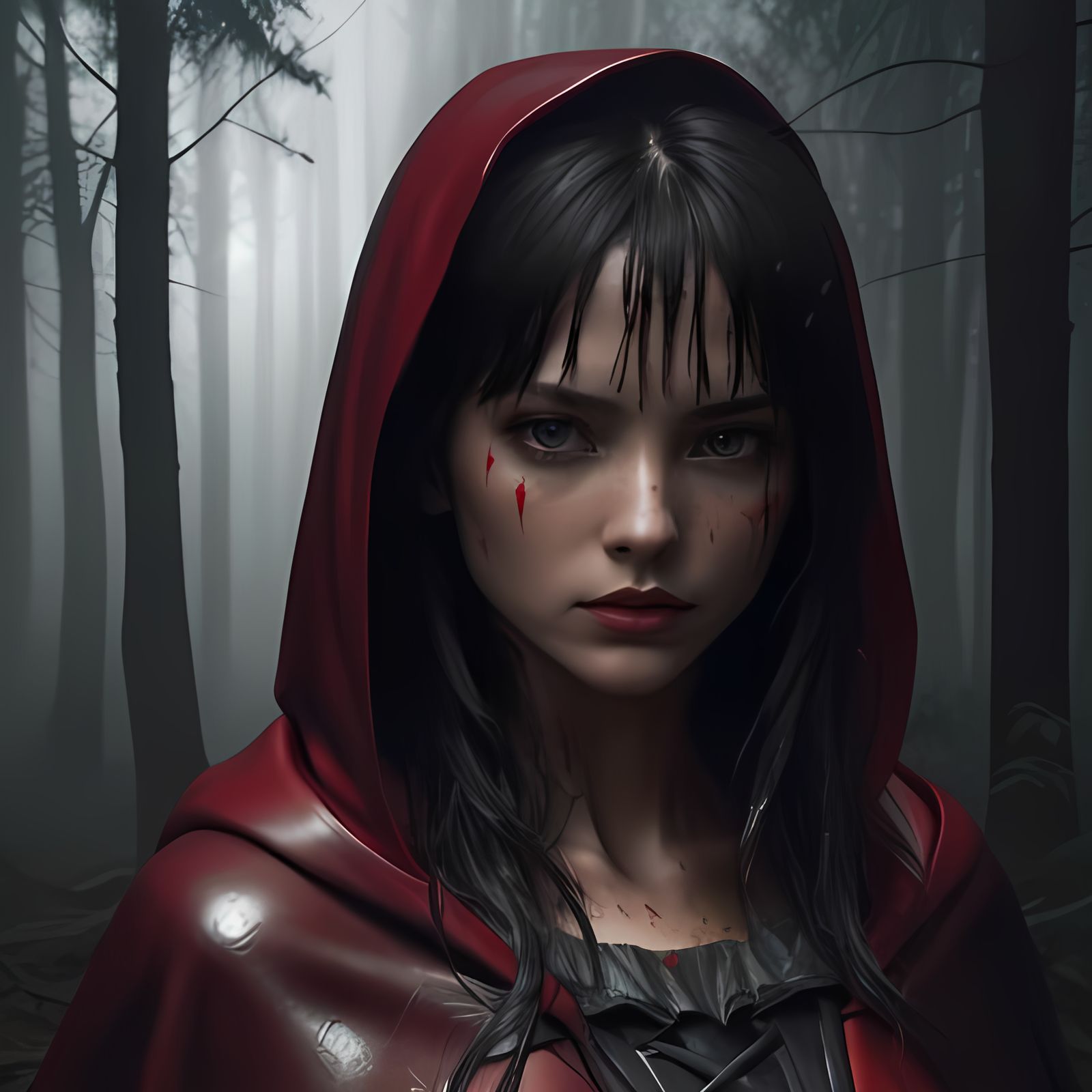 Noir Red Riding Hood: A Petite Gunwoman in the Dark Woods