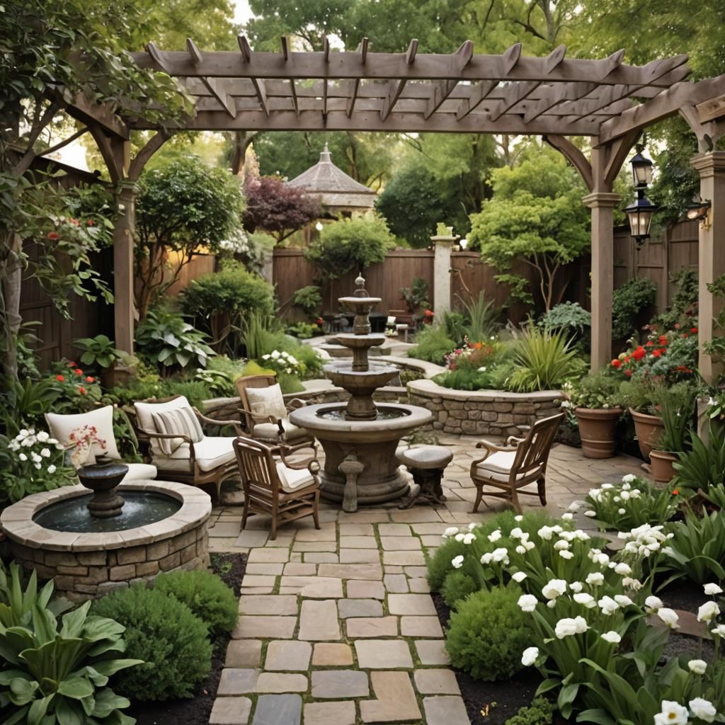 Dreamy Villa Garden Design with Lush Greenery