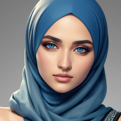 Elegant Middle Eastern Woman in Hijab
