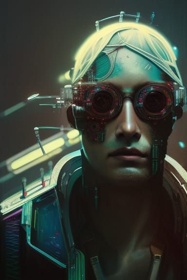 Cyberpunk man
