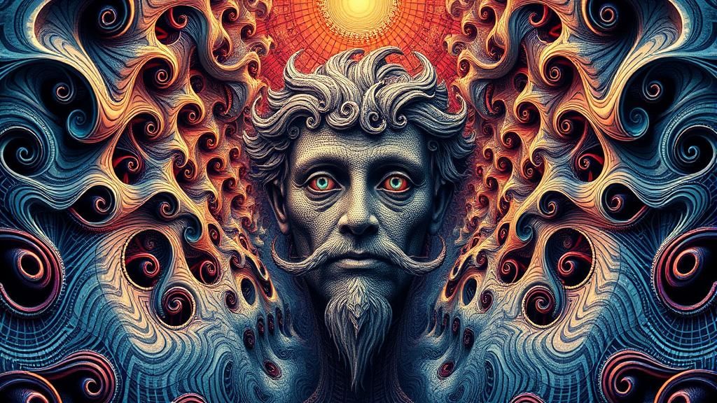 Surreal Textured Portrait in Fantasy Style