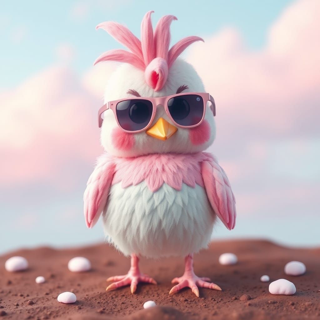 Cute Punk Girl in Marshmallowpunk Style