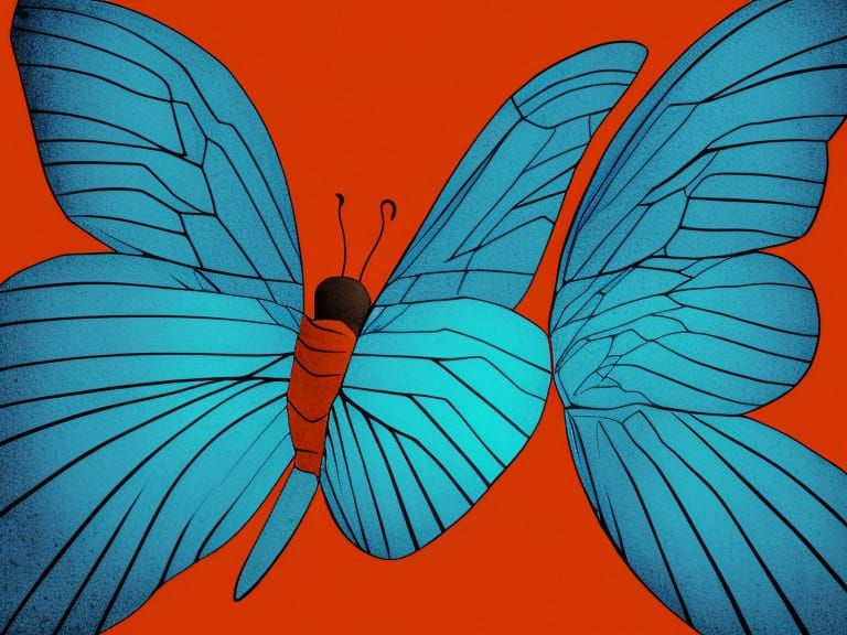 Hyperdetailed Butterfly Illustration in Gouache Technique