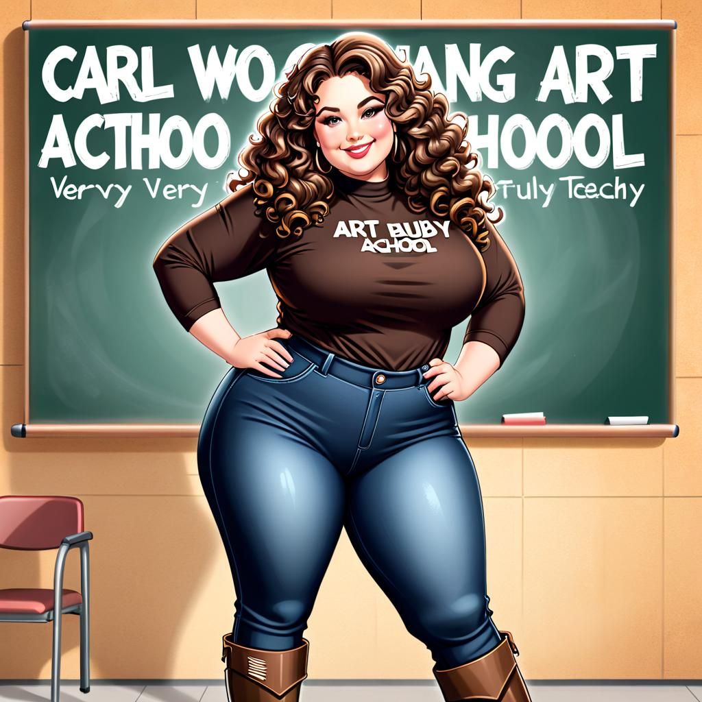 Curvy Teacher at Carl Wolfgang Art School