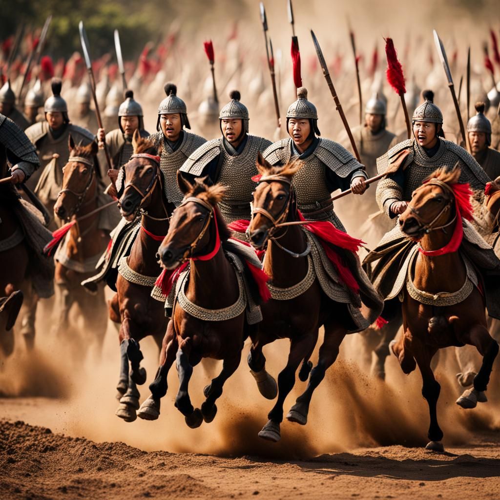 Qin Dynasty Warriors Charge into Battle