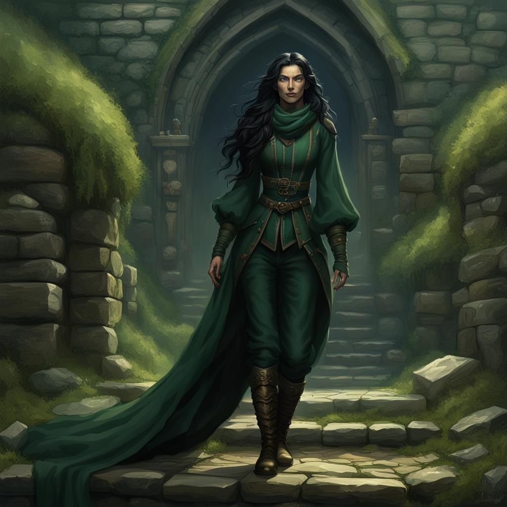 Dark Fantasy Dhampir with Dynamic Lighting