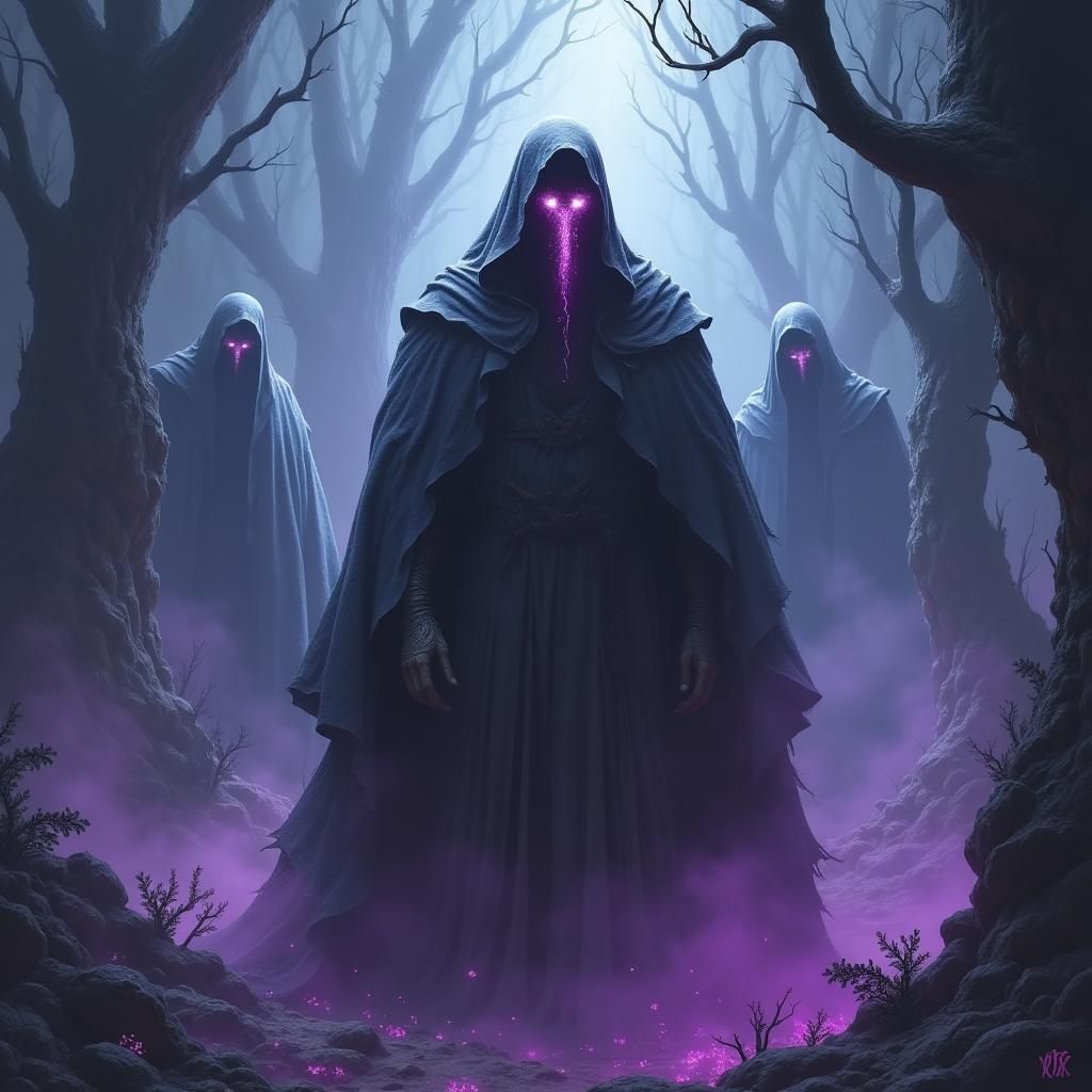 Forgotten King in Ethereal Void: A Haunting Vision