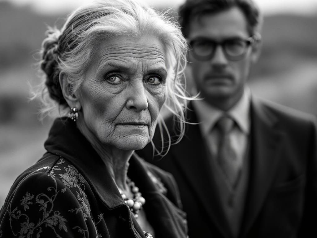 Ethereal Elegance: A Haunting Portrait of Strength