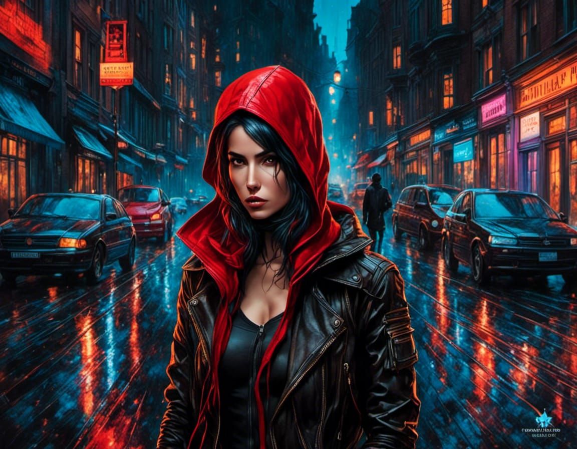 Spider Gwen as Lisbeth Salander in Amsterdam