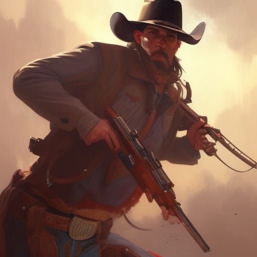 Cinematic Cowboy Portrait in Hyperdetailed Style