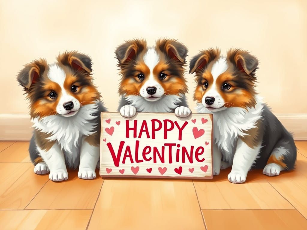 Sheltie "HAPPY VALENTINE"