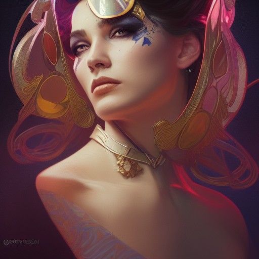 Intricate Queen of Diamonds Portrait in Unreal Engine 5