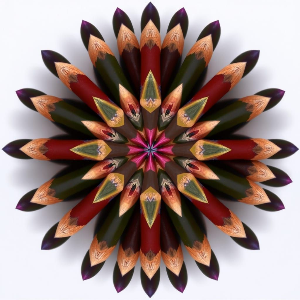 Pencil Kaleidoscope Art