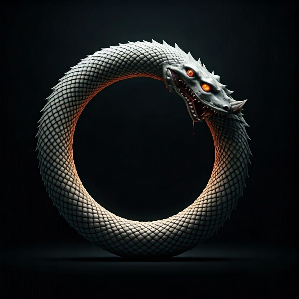 Mysterious Ouroboros Swallows Its Own Serpent Tail