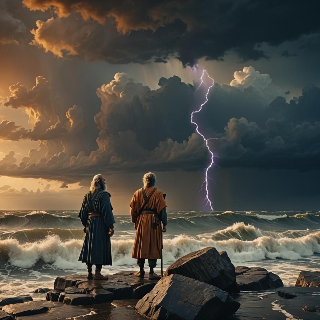 Epic Cinematic Depiction of Moses and Elijah