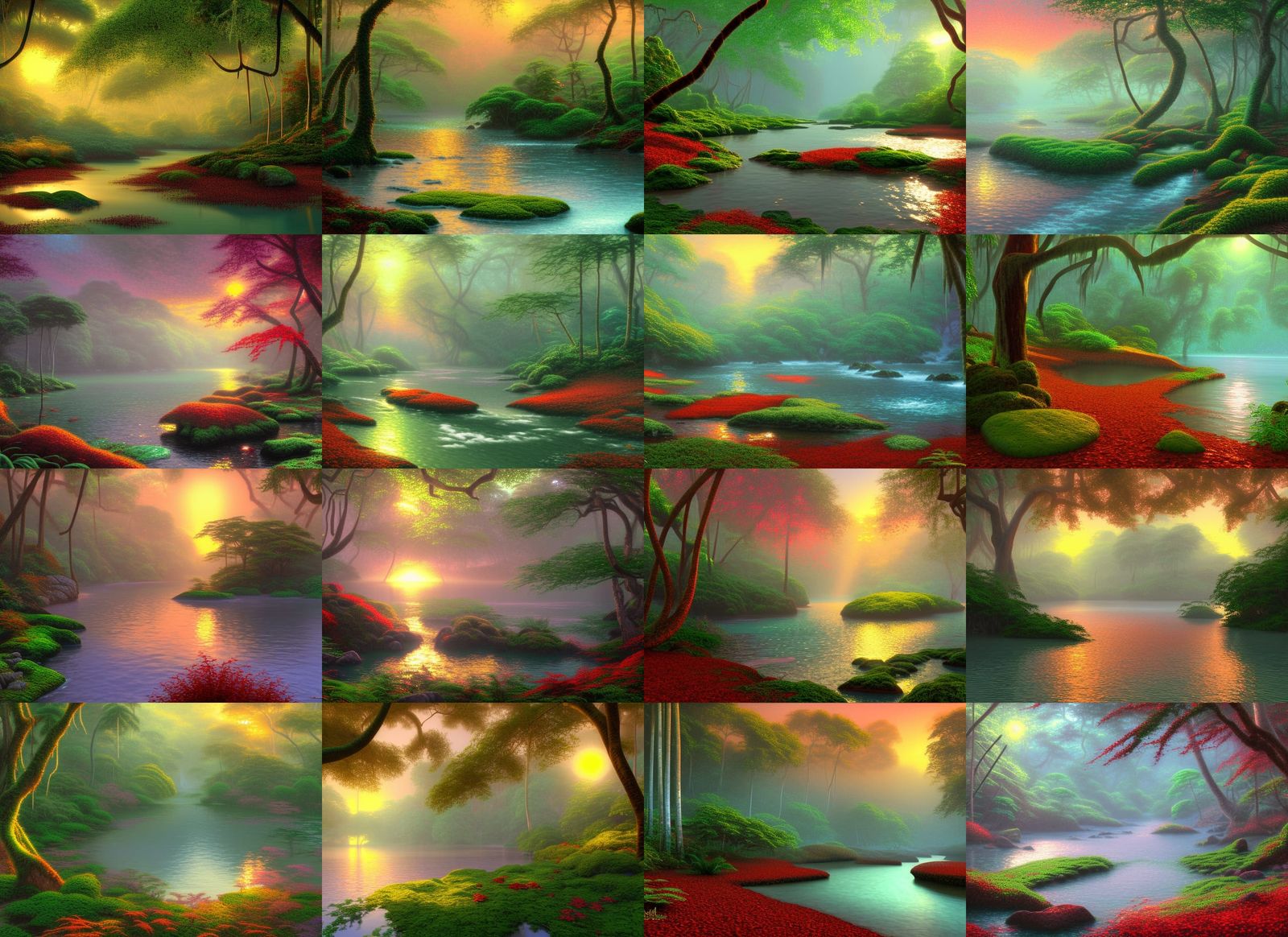 Misty Dawn Cove: A Digital Art Landscape