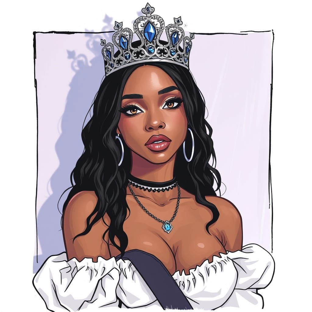 Ghetto Princess: A Striking AI Portrait